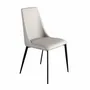 Chairs - Light grey leatherette chair - ANGEL CERDÁ
