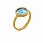 Jewelry - GOLDEN RING GAUDÍ JEWELRY CASA BATLLÓ BLUE - JOIDART