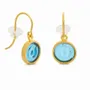 Bijoux - BOUCLES D'OREILLES CROCHET DORÉES GAUDÍ JEWELRY BLEU - JOIDART