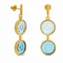 Bijoux - BOUCLES D'OREILLES LONGUES DORÉES GAUDÍ JEWELRY BLEU - JOIDART
