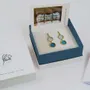 Bijoux - BOUCLES D'OREILLES LONGUES DORÉES GAUDÍ JEWELRY BLEU - JOIDART