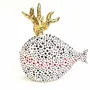 Design objects - Handmade ceramic sculpture, customizable GOLDEN FISH - MOSCHE BIANCHE