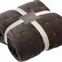 Linge de lit - Jeté uni Elise finition capiton Grège 240 x 260 - MAISON VIVARAISE - SDE VIVARAISE WINKLER