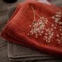 Kitchen utensils - Curl Eyelet Hand Towel Terracotta 50 X 50 - MAISON VIVARAISE - SDE VIVARAISE WINKLER