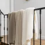 Throw blankets - Recycled Knit Throw Danilo Ivoire 130 X 160 - MAISON VIVARAISE - SDE VIVARAISE WINKLER