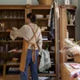 Kitchen linens - Recycled kitchen apron with pockets Artisan Cannelle 72 X 85 - MAISON VIVARAISE - SDE VIVARAISE WINKLER