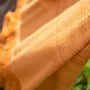 Linge de lit - Drap hammam Cancun Citrouille 90 x 180 - MAISON VIVARAISE - SDE VIVARAISE WINKLER