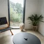 Tables basses - Table basse plateau pierre noire, pied noir - Ikone - Diamètre 60cm - C'EST BIEN FAIT