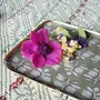 Trays - Alhambra enamelled metal trays with handpainted gold trim - MAISON LILO