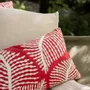 Cushions - Embroidered Cushion Flora Papaye 30 X 50 - MAISON VIVARAISE - SDE VIVARAISE WINKLER