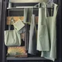 Aprons - Haru Recycled Japanese Kitchen Apron Matcha 78 X 100 - MAISON VIVARAISE - SDE VIVARAISE WINKLER