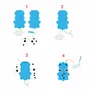 Children's games - 3 marigold feet sewing kit - Croc Animals - LOOLIPO