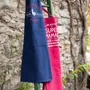 Aprons - Recycled ""Papa poule"" Kitchen Apron Indigo 72 X 90 - MAISON VIVARAISE - SDE VIVARAISE WINKLER