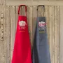 Tabliers de cuisine - Tablier de cuisine Chef maman recyclé Rose 72 x 90 - MAISON VIVARAISE - SDE VIVARAISE WINKLER