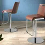 Stools - Adjustable brown eco-leather stool - ANGEL CERDÁ