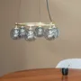 Hanging lights - Como brass ceiling lamp round with 5 domes - DYBERG LARSEN