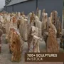 Accessoires de déco extérieure - Sculptures de jardin en bois pétrifié - XYLEIA PETRIFIED WOOD