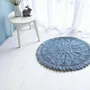 Contemporary carpets - Istanbul Crochet Rug –Handmade Monochrome Rug with Unique Design 110cm - MAISON ZOE