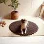Contemporary carpets - Istanbul Crochet Rug –Handmade Monochrome Rug with Unique Design 110cm - MAISON ZOE