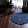 Contemporary carpets - Istanbul Crochet Rug –Handmade Monochrome Rug with Unique Design 110cm - MAISON ZOE