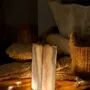 Desk lamps - Pillar Table Lamp - Alabaster Stone - handcrafted ecological 30cm - MAISON ZOE