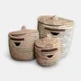 Boîtes de rangement  - Ensemble de 3 Paniers rond - MAISON ZOE