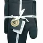 Potholders - Recycled Kitchen Glove and Pot Holder Jona Noir 15 X 30 - MAISON VIVARAISE - SDE VIVARAISE WINKLER