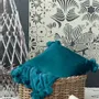 Plaids - Plaid Tender pompons Paon 130 x 170 - MAISON VIVARAISE - SDE VIVARAISE WINKLER