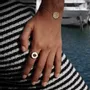 Jewelry - White Enamelled Rose Ring - ATELIER J.FB FRANCE