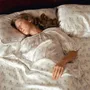 Homewear - Robe à manches bouffantes en soie à imprimé caniches diamantés Puppy E - NOT JUST PAJAMA