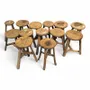 Stools - Old round stool - PAGODA INTERNATIONAL