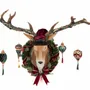 Autres décorations de Noël - WINT.BALSAM/BERRY ORN.DEER MURAL PC MARRON 92CM - GOODWILL M&G