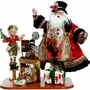 Autres décorations de Noël - SCÈNE DE FILM DE LA FAMILLE DU PÈRE NOËL TT RD/BLK 38CM - GOODWILL M&G