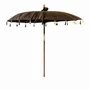 Parasols - Parasol en bois de mindi couleur marron cassé en 185x185x260 cm - VICAL