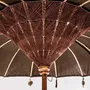 Parasols - Parasol en bois de mindi couleur marron cassé en 185x185x260 cm - VICAL