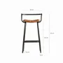 Tabourets - Tabouret en fer couleur marron cassé de 52x49x90 cm - VICAL