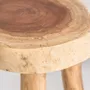 Tabourets - Tabouret en bois de suar couleur marron cassé en 50x43x50 cm - VICAL