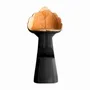 Tabourets - Tabouret en bois de suar couleur noir cassé vieilli en 50x46x112 cm - VICAL