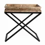 Coffee tables - Side table in mango wood off black distressed colour in 55x45x53 cm - VICAL