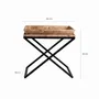 Coffee tables - Side table in mango wood off black distressed colour in 55x45x53 cm - VICAL