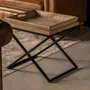 Coffee tables - Side table in mango wood off black distressed colour in 55x45x53 cm - VICAL