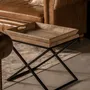 Coffee tables - Side table in mango wood off black distressed colour in 55x45x53 cm - VICAL