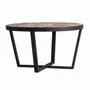 Tables basses - Table basse en bois de pin recyclé couleur marron vieilli en 80x - VICAL