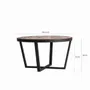Tables basses - Table basse en bois de pin recyclé couleur marron vieilli en 80x - VICAL
