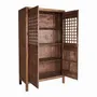 Armoires - Armoire en bois d'orme couleur marron cassé de 120x55x210 cm - VICAL
