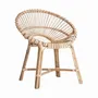 Fauteuils - Fauteuil en rotin couleur marron cassé en 74x61x85 cm - VICAL