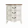 Night tables - Bedside table in recycled pine wood off off white colour in 60x40x70 - VICAL