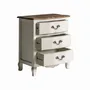 Night tables - Bedside table in recycled pine wood off off white colour in 60x40x70 - VICAL