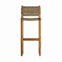 Tabourets - Tabouret en bois de teck couleur marron cassé en 46x53x111 cm - VICAL