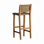 Tabourets - Tabouret en bois de teck couleur marron cassé en 46x53x111 cm - VICAL